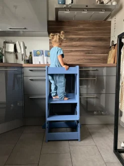 Børn tiSsi Børnemøbler-Læringstårn, Beech Dove Blue