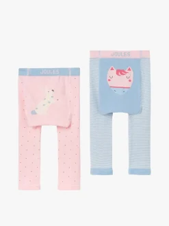 Underdele|TomJoule Tom Joule Lively Leggings 2-pak, Horsbun Lyserød/Blå