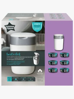 Pleje & Hygiejne|TommeeTippee Tommee Tippee Sangenic Twist & Click inkl. 6 Refill, Hvid