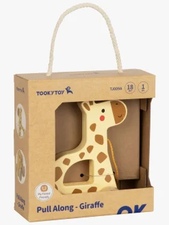 Trælegetøj|TookyToy Tooky Toy Træklegetøj Giraf Flerfarvet