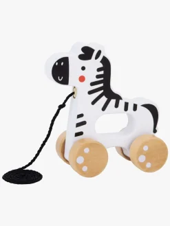 Trælegetøj|TookyToy Tooky Toy Træklegetøj Zebra Flerfarvet