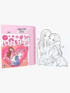 TOPModel Kreativt Legetøj-TOP Model Malebog med Pailletter