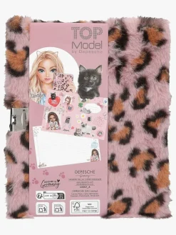 TOPModel Kreativt Legetøj-Dagbog Pelset med Hjertelås, Pink