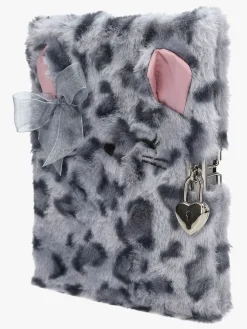 Kreativt Legetøj|TOPModel Dagbog Pelset med Hjertelås, Grå Grå