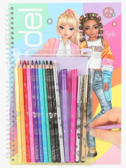 Kreativt Legetøj|TOPModel Designbog med Farveblyanter