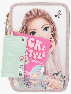 Kreativt Legetøj|TOPModel SUMMER FEELING Penalhus med 3 Rum, Light pink Lyserød