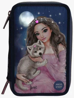 Kreativt Legetøj|TOPModel Tredelt Penalhus LED-lys Wolf Flerfarvet