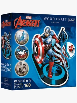 Spil & Puslespil|MarvelAvengers Trefl Wood Craft Origin Marvel Avengers Puslespil Fearless Captain America 160 Brikker