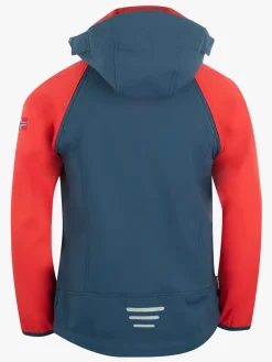 Børn Trollkids Overtøj-Rondane Softshelljakke, Bright Red/Mystic Blue