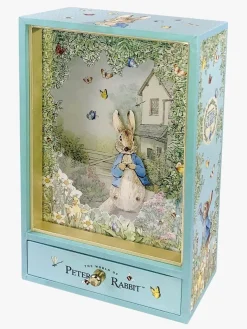 Opbevaring|Leklyckan Trousselier Stor Dansende Spilledåse & Natlampe Peter Kanin, Ude i haven Blå