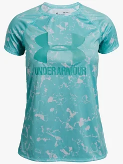 Overdele|UnderArmour Under Armour Big Logo Tee Novelty SS Træningstrøje, Neo Turquoise