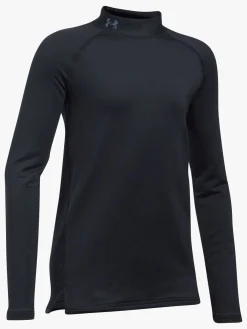 Sportstøj|UnderArmour Under Armour Coldgear Mock Træningstrøje, Black Sort