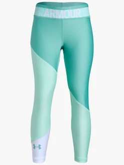 Børn UnderArmour Underdele-Under Armour HG Color Block Ankle Crop Legging, Neo Turquoise