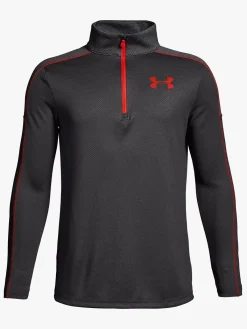 Sportstøj|UnderArmour Under Armour Tech 1/2 Zip Træningstrøje, Charcoal Medium Heat