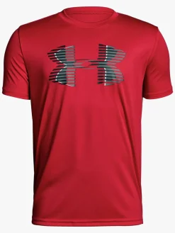 Sportstøj|UnderArmour Under Armour Tech Big Logo Solid Tee Træningstrøje, Red Rød