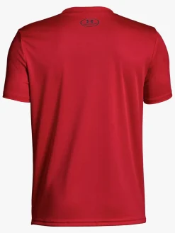 Sportstøj|UnderArmour Under Armour Tech Big Logo Solid Tee Træningstrøje, Red Rød