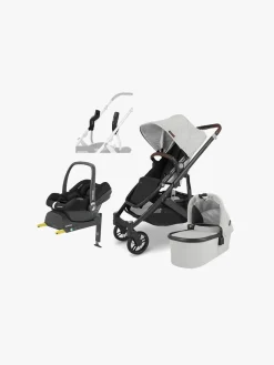 Autostole 0-13 Kg|Vognpakker|UPPAbaby CRUZ V2 Duovogn inkl. Maxi-Cosi CabrioFix i-Size Autostol Baby & Base, Anthony Grey