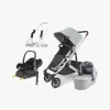 Autostole 0-13 Kg|Vognpakker|UPPAbaby CRUZ V2 Duovogn inkl. Maxi-Cosi CabrioFix i-Size Autostol Baby & Base, Stella Grey