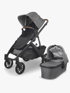 Vognpakker|UPPAbaby VISTA V2 Duovogn inkl. Beemoo Route i-Size Autostol Baby & ISOFIX Base, Greyson Black/Mineral Grey
