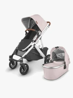 UPPAbaby Vognpakker-VISTA V2 Duovogn inkl. Maxi-Cosi CabrioFix i-Size Autostol Baby inkl. Base, Alice Dusty Pink