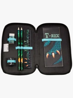 Kreativt Legetøj|ValiantDino Valiant Dino T-REX Adventure  Fyldt Dobbelt Penalhus, Grøn