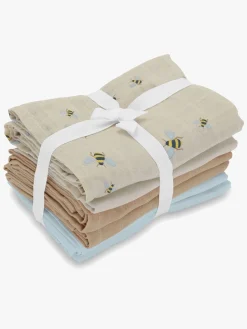 Stofbleer, Nusseklude & Babytæpper|VanillaCopenhagen Vanilla Copenhagen Tæppe/ Stofble i Musselin 6-pak, Honeybee