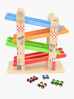 VIGA Legetøjsbiler & -Fartøjer-Dobbelt Rampe Racerbane med Biler
