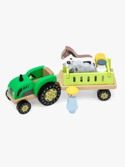 Legetøjsbiler & -Fartøjer|VIGA Farm Traktor med Anhængervogn