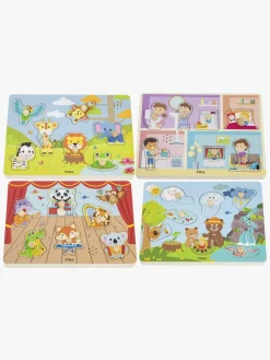 VIGA Spil & Puslespil-4-i-1 Lydpuslespil