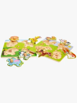 VIGA Spil & Puslespil-Knoppuslespil Dyr, 2-pak