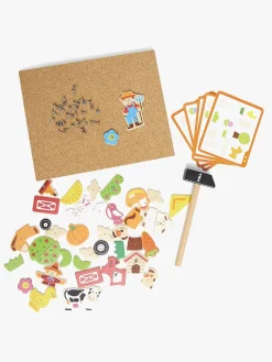 Kreativt Legetøj|VIGA Kreasæt Byg Din Bondegård Rød/Beige