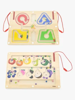 VIGA Babylegetøj|Lærerig Leg-Magnet-labyrint & Tælle- og Farvesorteringstavle
