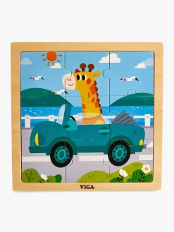Børn VIGA Spil & Puslespil|Legetøj Til Børn På 0-10 År-Puslespil 4-pak Køretøj