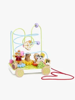 Trælegetøj|VIGA Træklegetøj med Kuglebane og Drejehjul