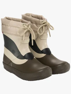 Børn VikingFootwear Gummistøvler-Viking Alv Indie Print Gummistøvler, Brown