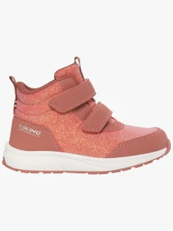 Børn VikingFootwear Sneakers-Viking Bouncy Glitter Mid 2V WP Sneakers, Pink