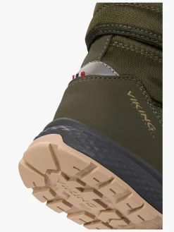 Børn VikingFootwear Støvler & Vinterstøvler-Viking Equip Pull-on WP 1V Vinterstøvler, Olivengrøn