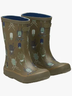 Gummistøvler|VikingFootwear Viking Indie Print Gummistøvler, Khaki/Linen Grøn/Brun