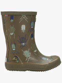Gummistøvler|VikingFootwear Viking Indie Print Gummistøvler, Khaki/Linen Grøn/Brun