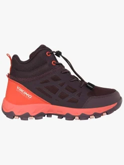 Børn VikingFootwear Sneakers-Viking Track Mid SL WP Sneakers, Plum