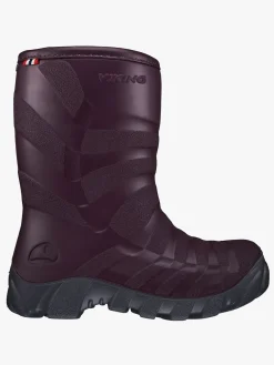 Børn VikingFootwear Støvler & Vinterstøvler-Viking Ultra Forede Gummistøvler, Grape/Grey