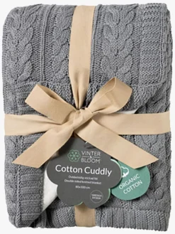 Interiør|VinterBloom Vinter & Bloom Cotton Cuddly EKO Tæppe, Misty Grey