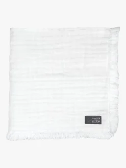 Interiør|VinterBloom Vinter & Bloom Feather Tæppe/ Stofble i Musselin EKO, Bright White Hvid