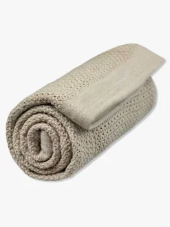 Interiør|VinterBloom Vinter & Bloom Soft Grid Hæklet Babytæppe, Pebble Greige Grå