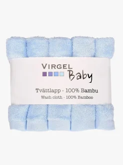Pleje & Hygiejne|Virgel Vaskeklud Bambus 10-Pak, Blå/Hvid Blå/Hvid