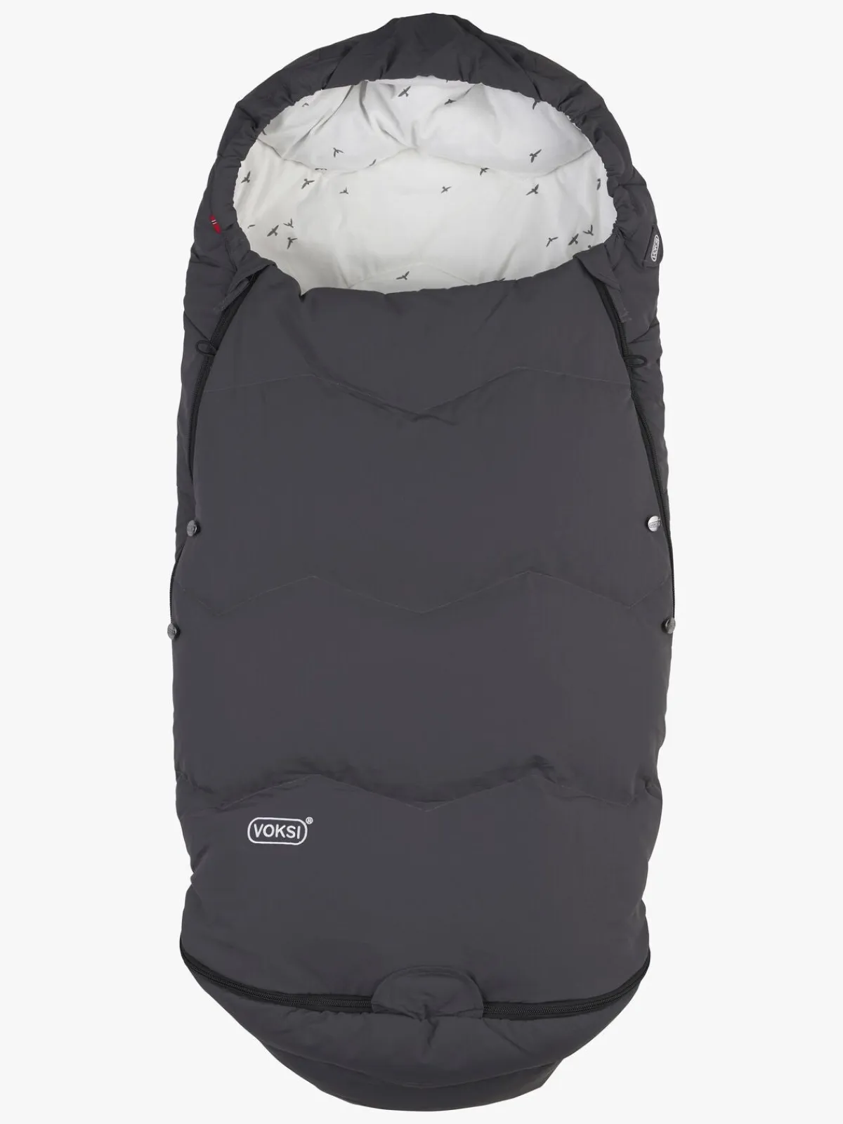 Voksi Køreposer-Explorer Kørepose, Grey Flying