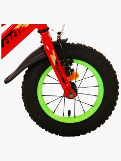 Cykler|Volare Rocky Cykel 12 Tommer, Rød Grøn/Rød