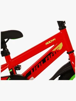 Cykler|Volare Rocky Cykel 12 Tommer, Rød Grøn/Rød
