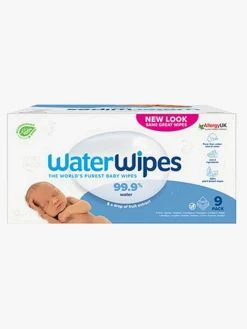 Pleje & Hygiejne|WaterWipes  Plastfrie Vådservietter 9 X 60-pak