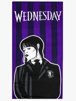 Uv & Strand|Wednesday Mikrofiber Håndklæde, Lilla/Sort